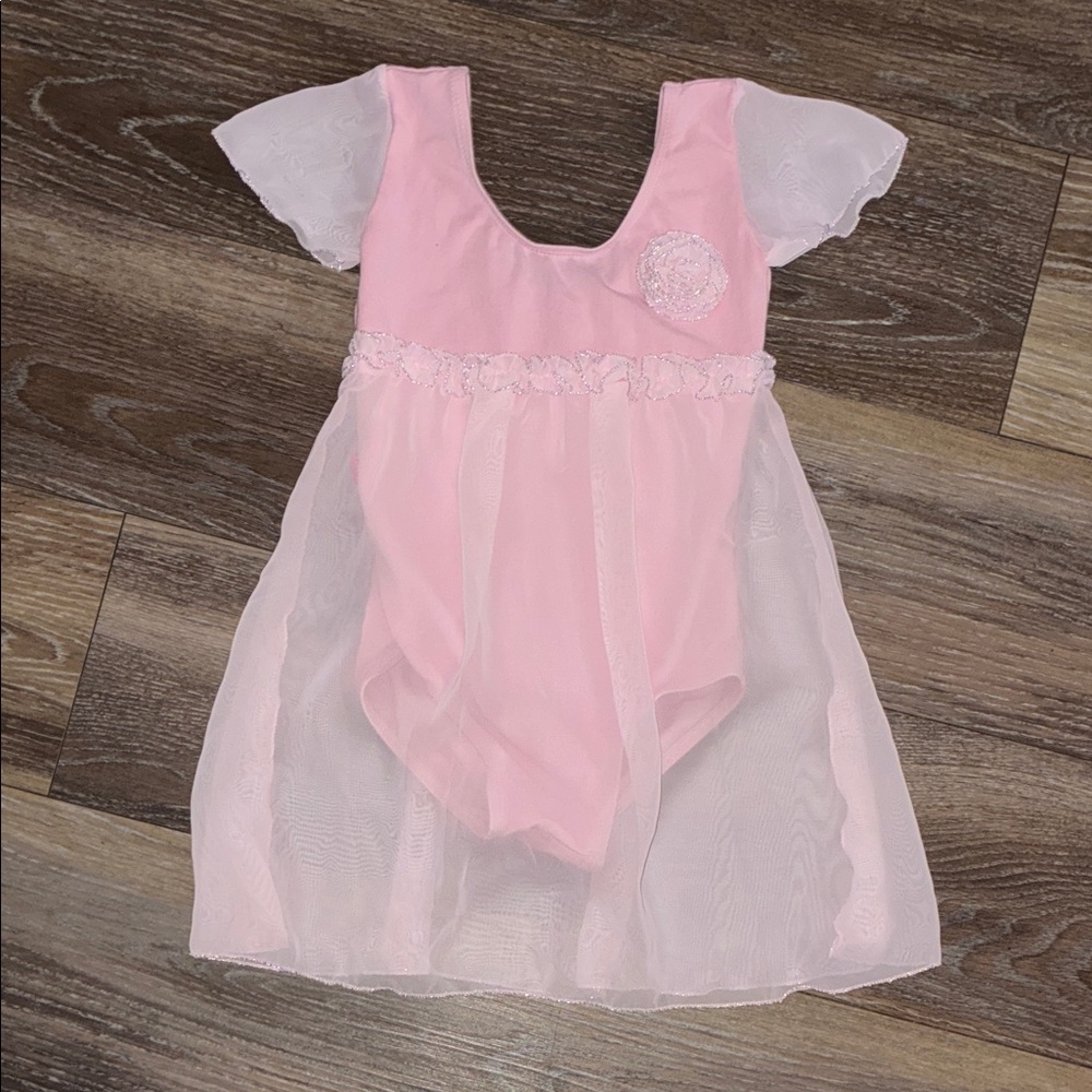 Aterre Korean Brand Pink Girls’ Ballet Leotard Size 7-8 (fits like a size 4-5)